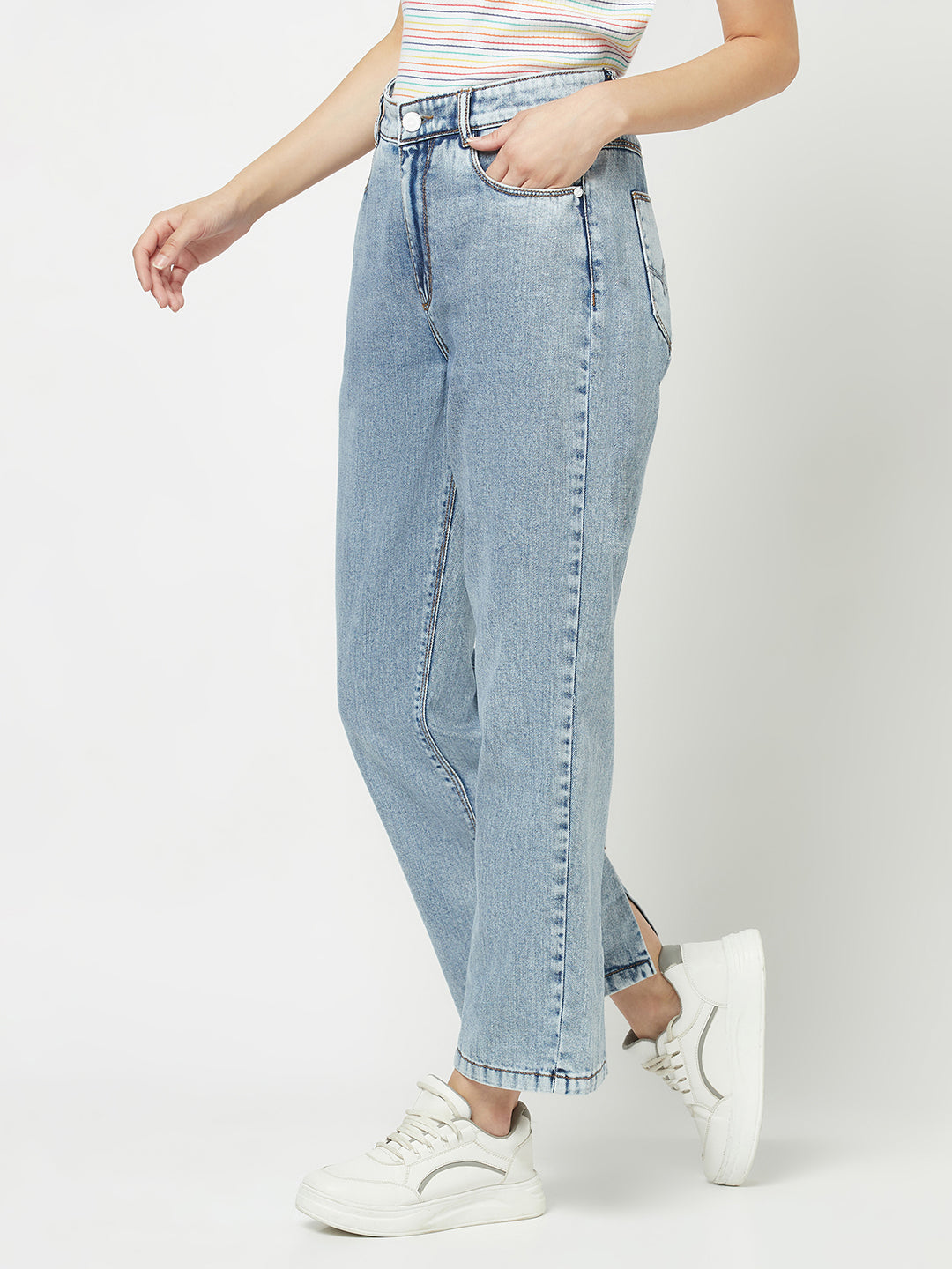  Blue Straight-Fit Denims