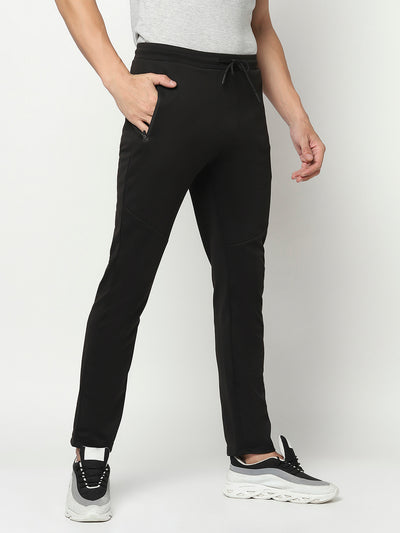 Black Track Pants-Men Track Pants-Crimsoune Club