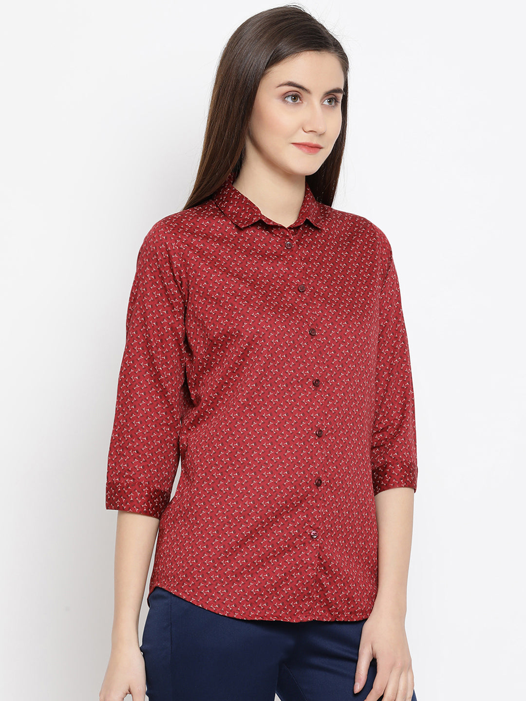 Printed Button up Shirt - Women Shirts