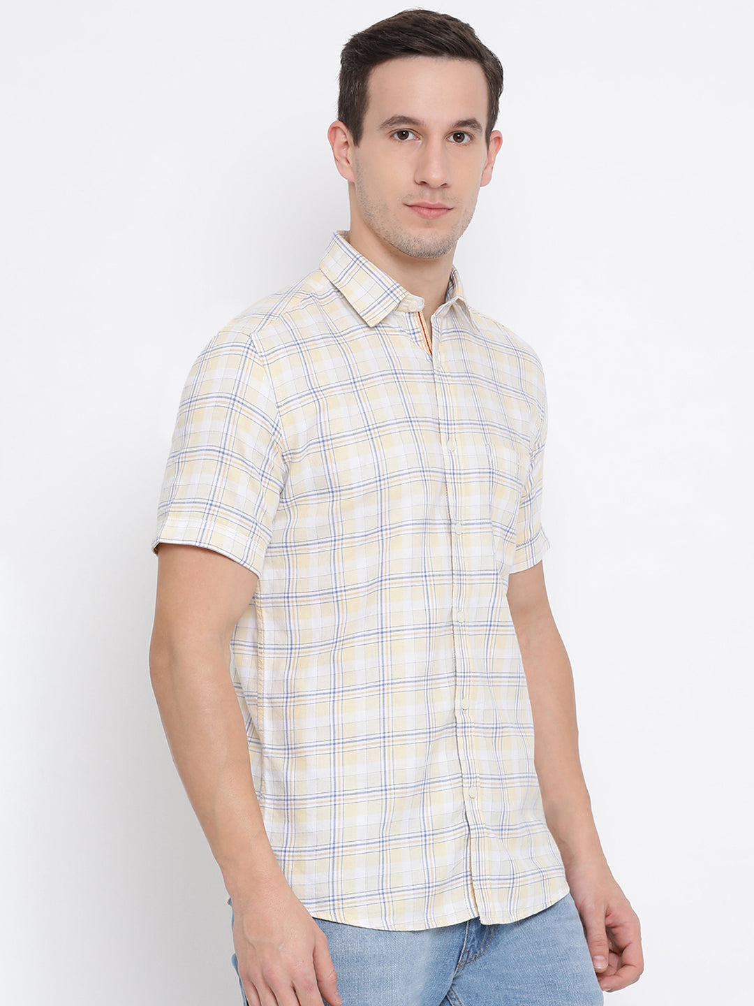 Checked Half Sleeve Slim Fit shirt - Men Shirts