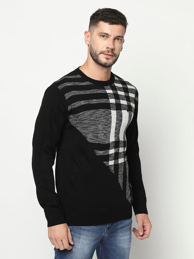 Abstract Print Sweater-Men Sweaters-Crimsoune Club