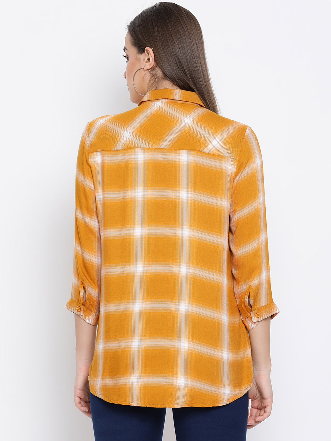 Checked Button up Shirt - Women Shirts