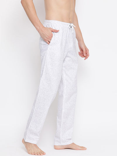 Checked Cotton Lounge Pants - Men Lounge Pants