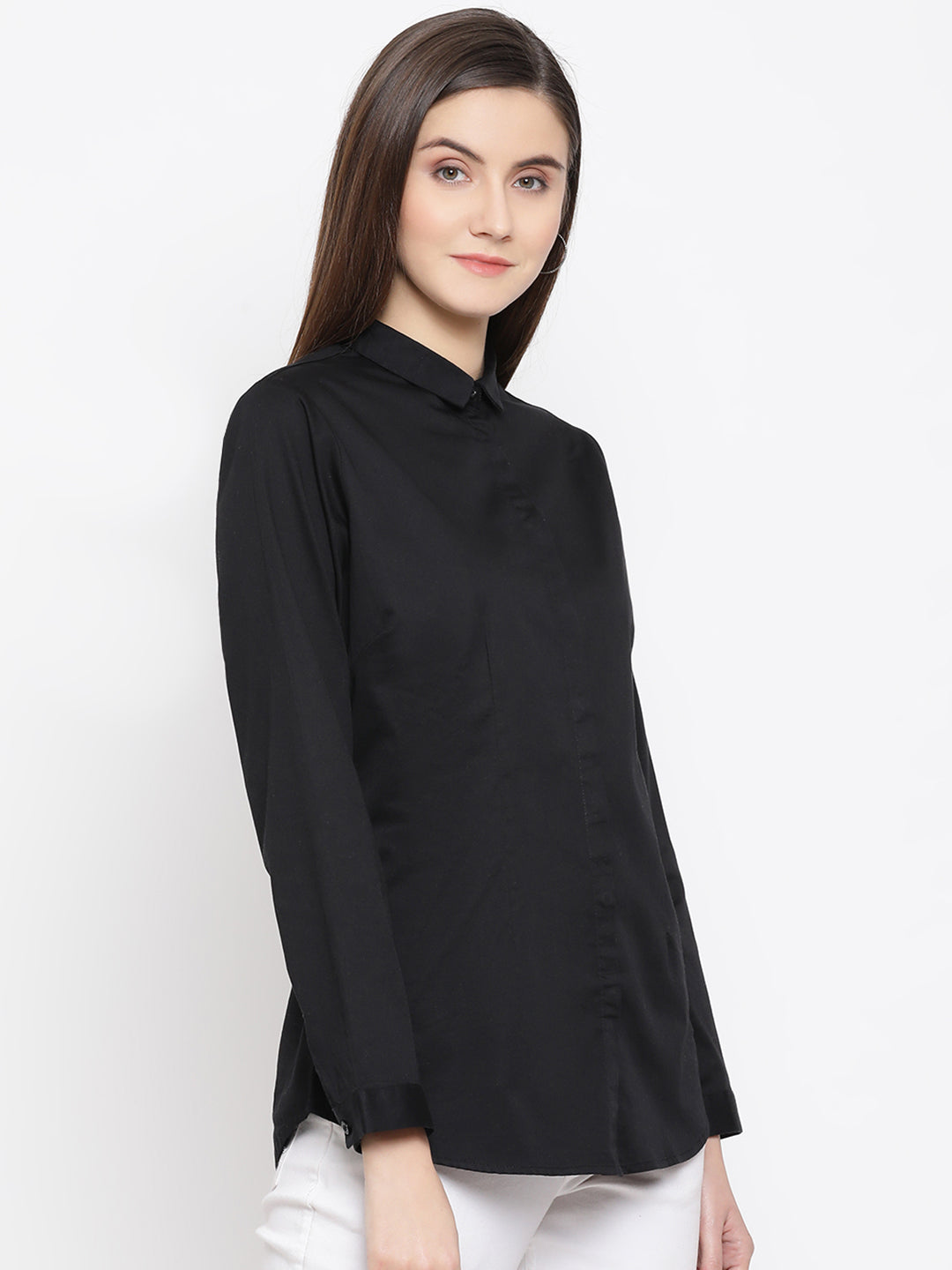 Black Button up Shirt - Women Shirts