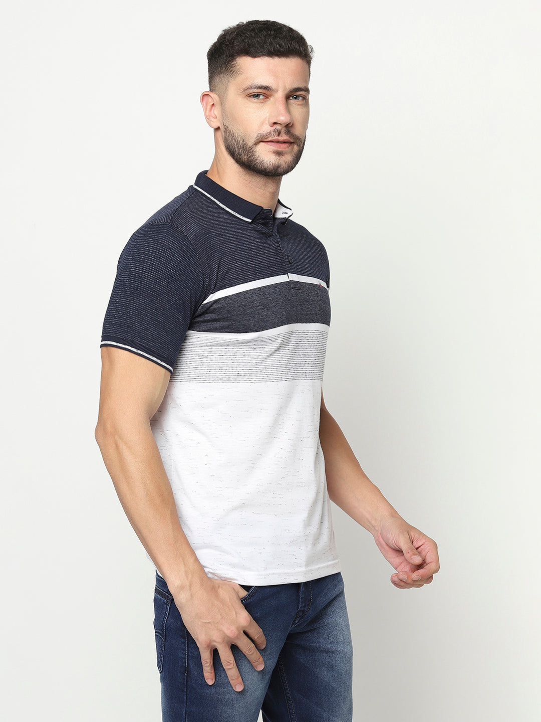 Multi-Coloured Polo T-Shirt-Men T-Shirts-Crimsoune Club