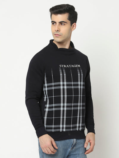  Black Sweatshirt in Checks