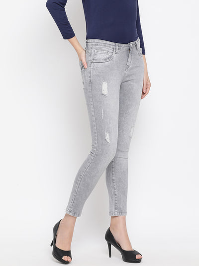Grey Slim Fit Jeans - Women Jeans