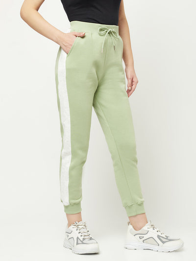  Mint Green Colour-Blocked Joggers
