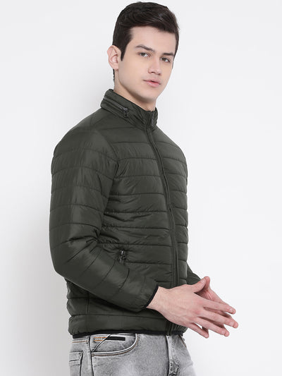 Green Solid Hooded Jackets-Mens Jacket-Crimsoune Club