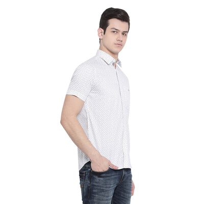 White Printed Shirt - Men Shirts