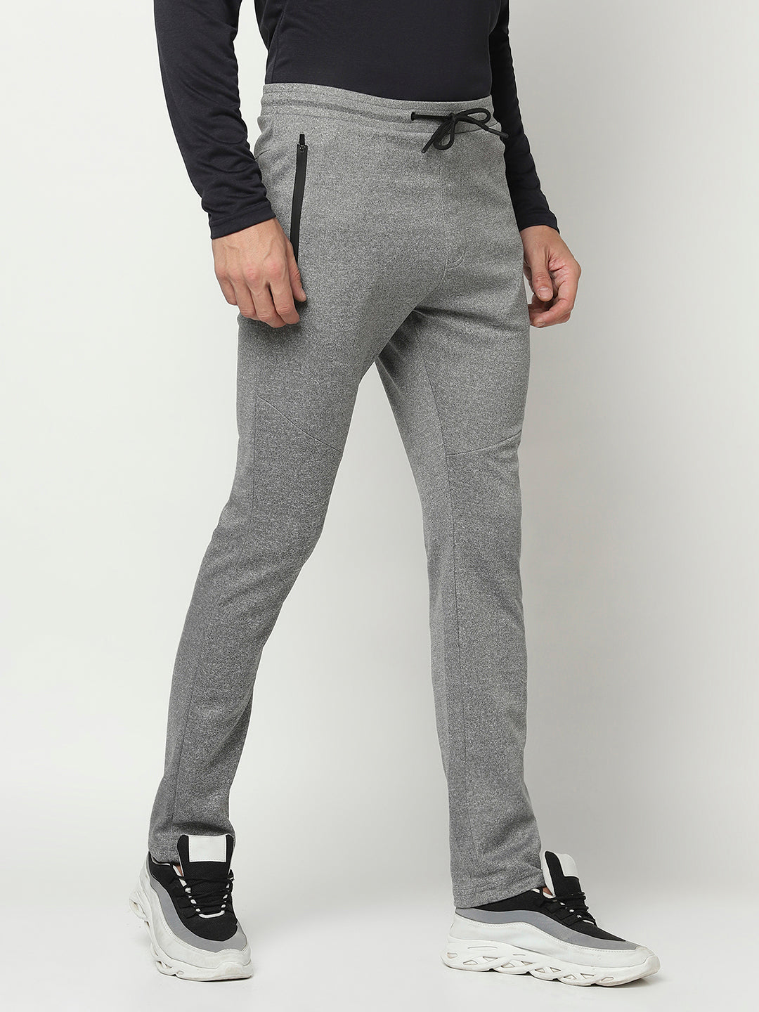 Grey Track Pants-Men Track Pants-Crimsoune Club