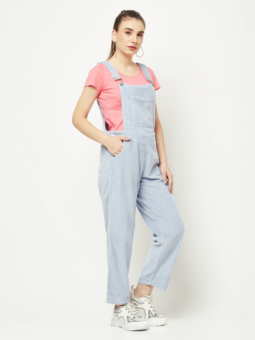  Light Blue Corduroy Dungaree