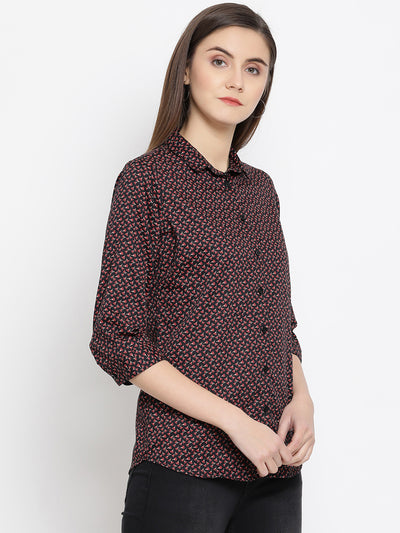 Printed Button up Shirt - Women Shirts