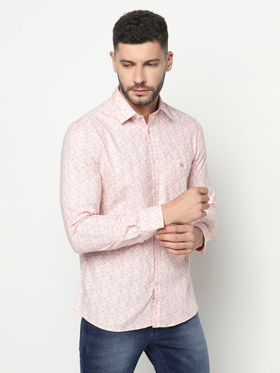 Pink Abstract Shirt-Men Shirts-Crimsoune Club