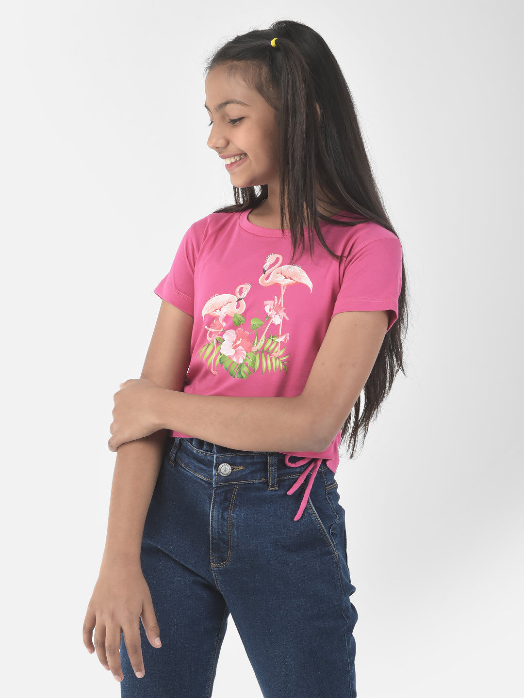  Pink Flamingo Crop Top