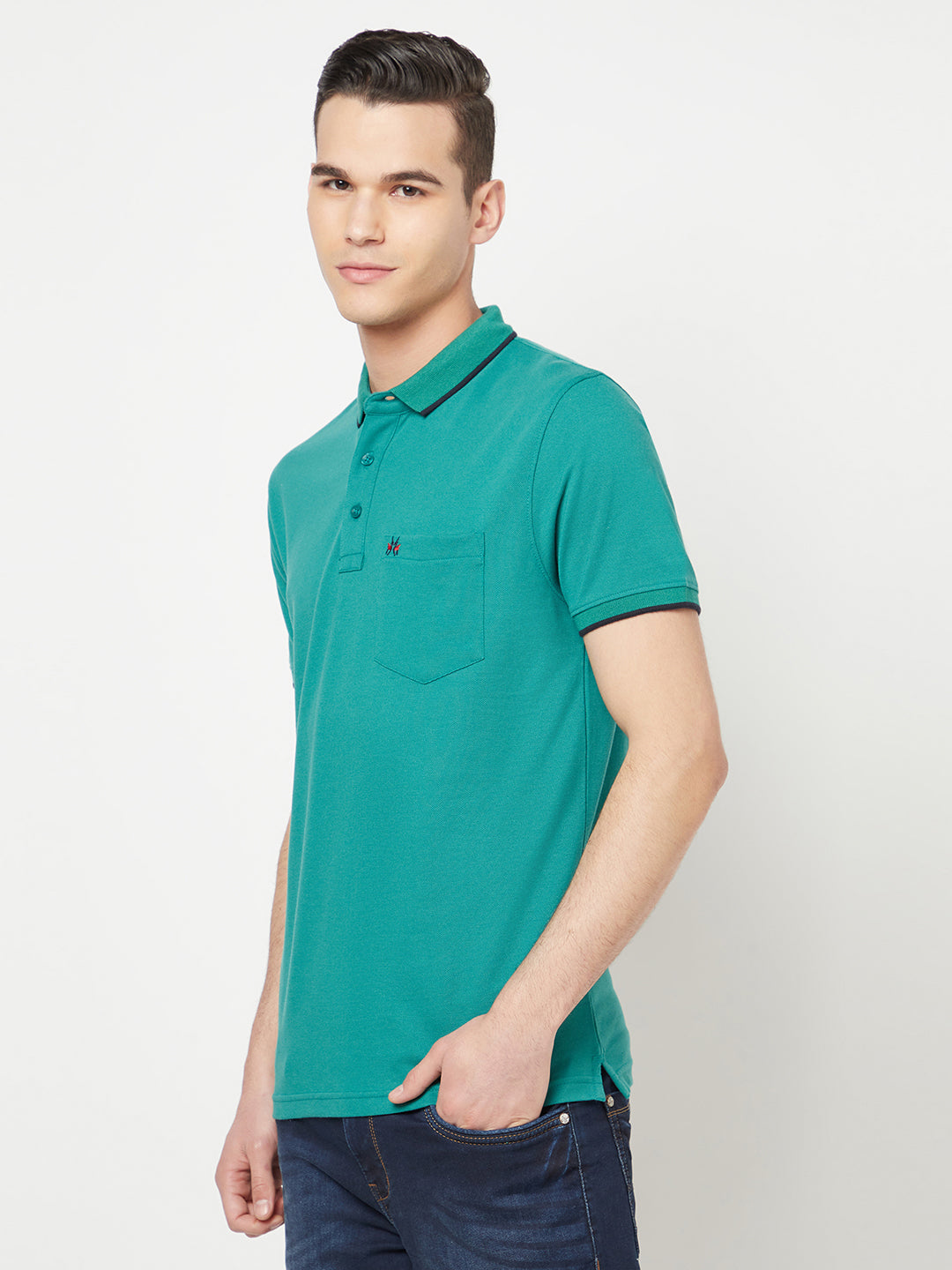 Green Polo T-Shirt - Men T-Shirts
