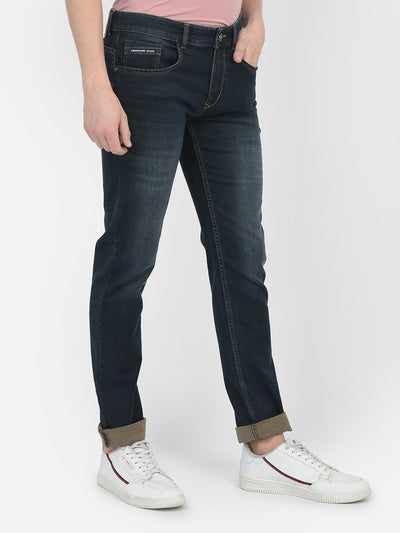  Slim-Fit Stone-Washed Jeans 