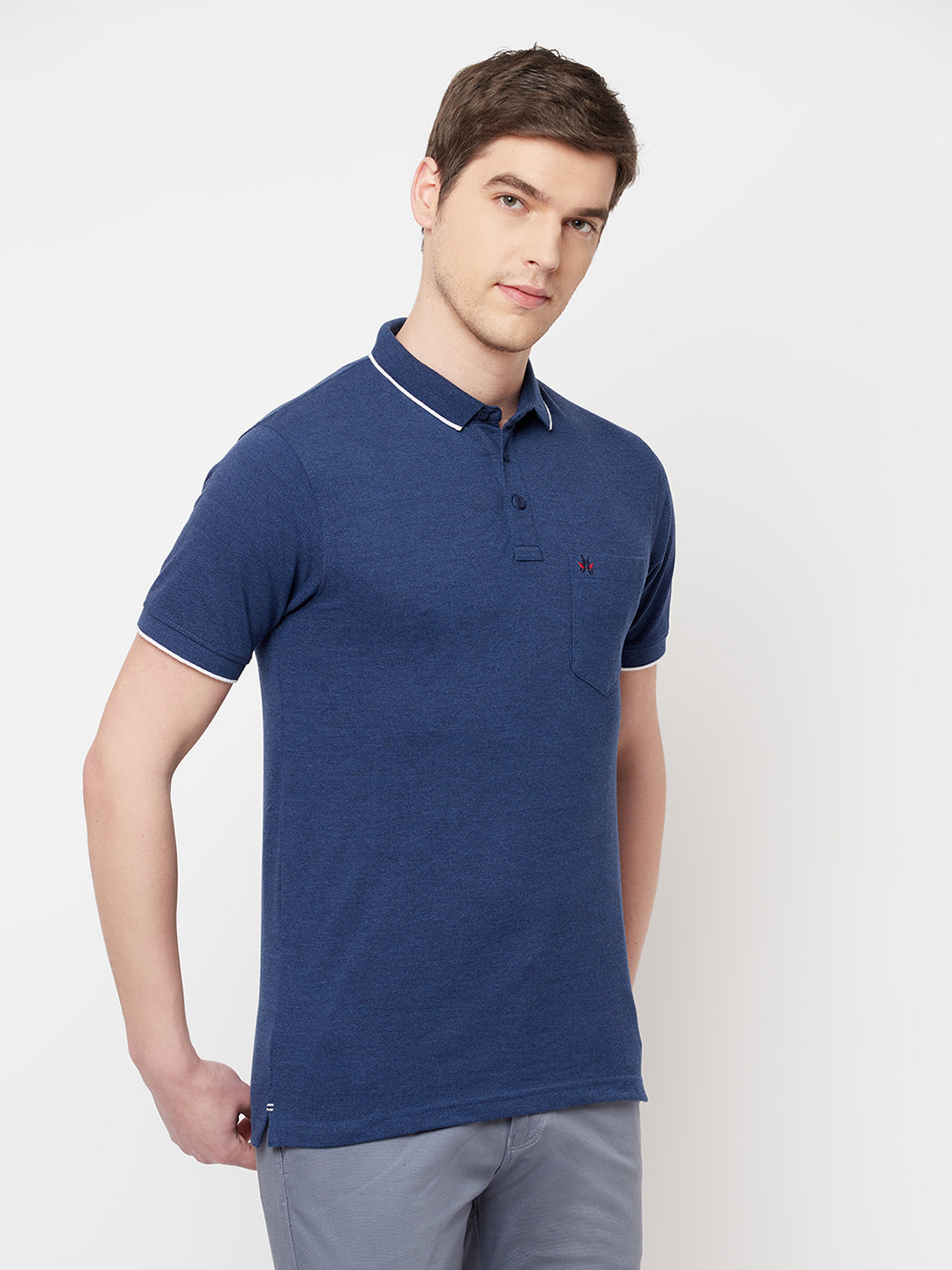Blue Polo T-shirt - Men T-Shirts