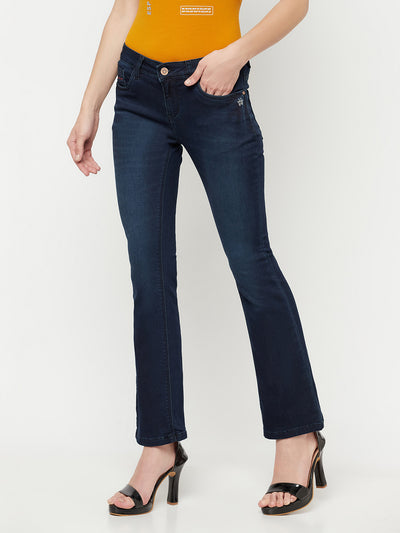 Blue Light Fade Bootcut Jeans - Women Jeans