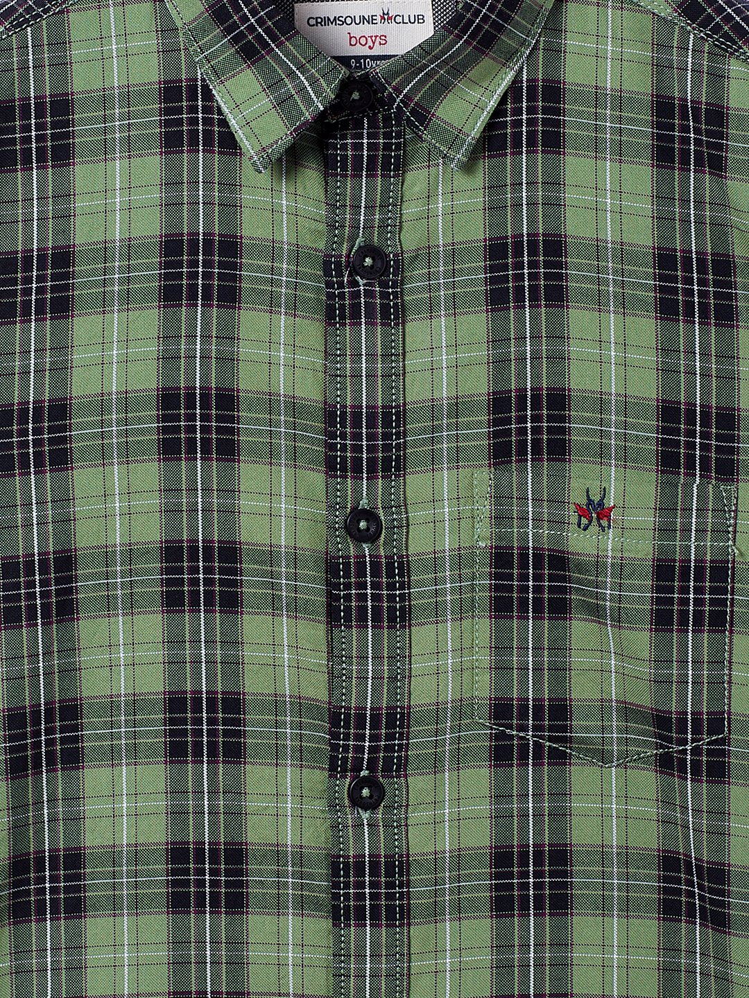 Green Checked Causal Shirt - Boys Shirts