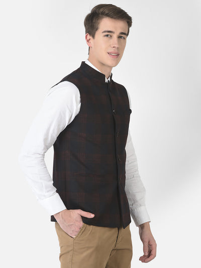  Multi-Coloured Checked Waistcoat