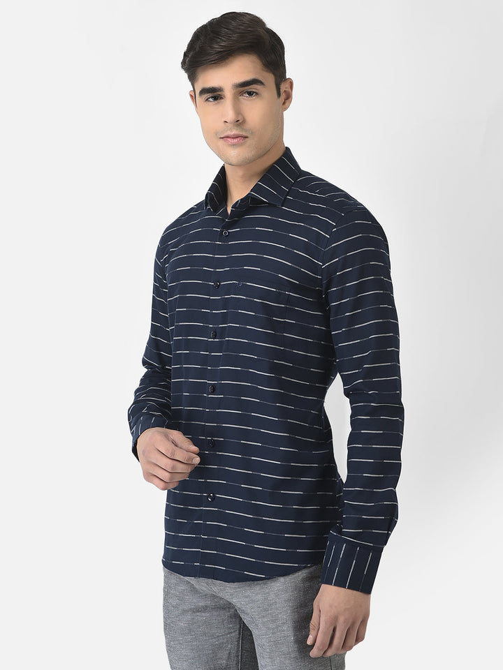  Navy Blue Shirt in Pure Cotton