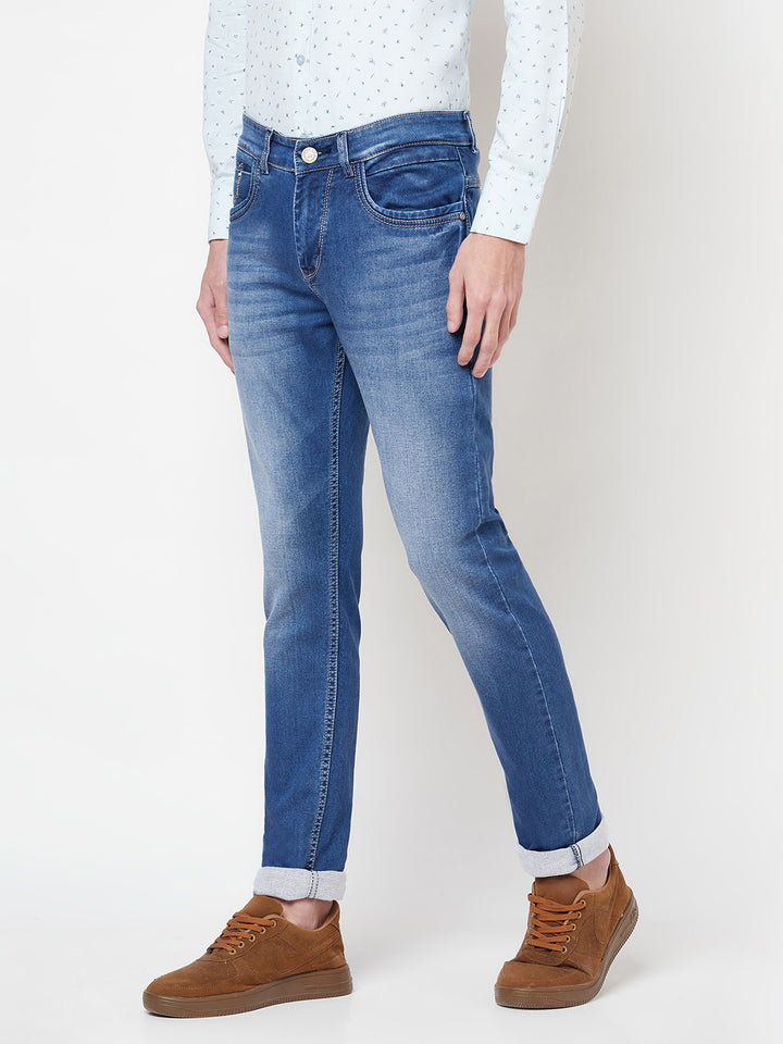 Blue Light Fade Jeans - Men Jeans