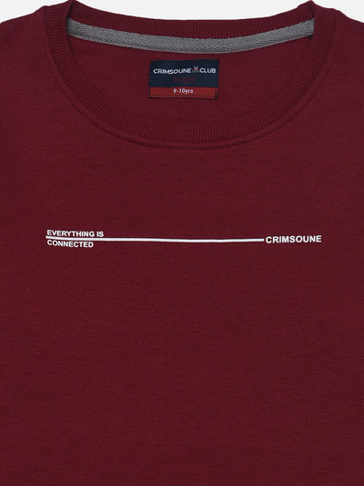  Minimalistic Maroon Sweatshirt