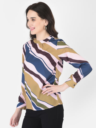 Multi-Coloured Waves Top - Women Tops