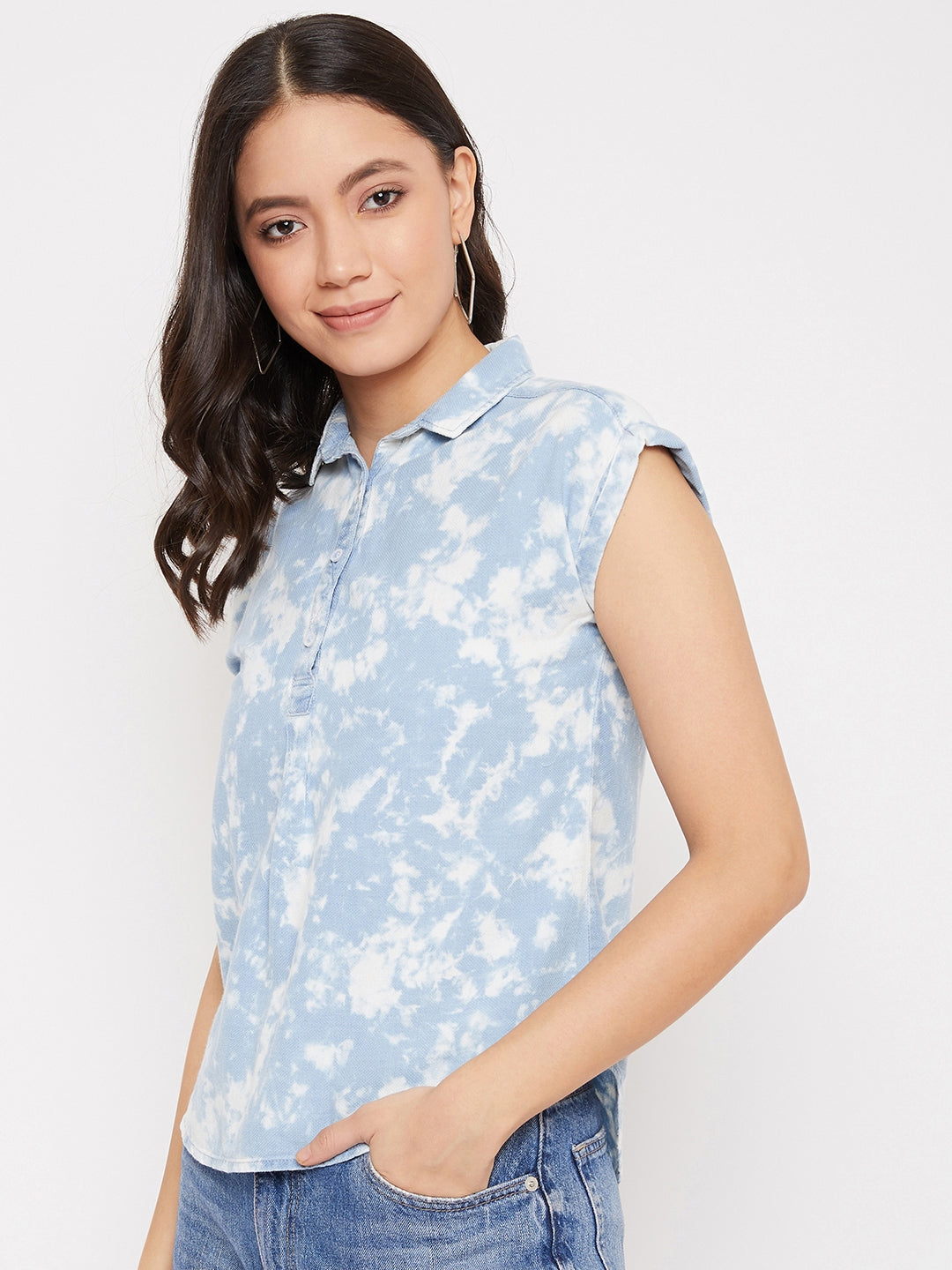 Blue Sleeveless Top - Women Tops