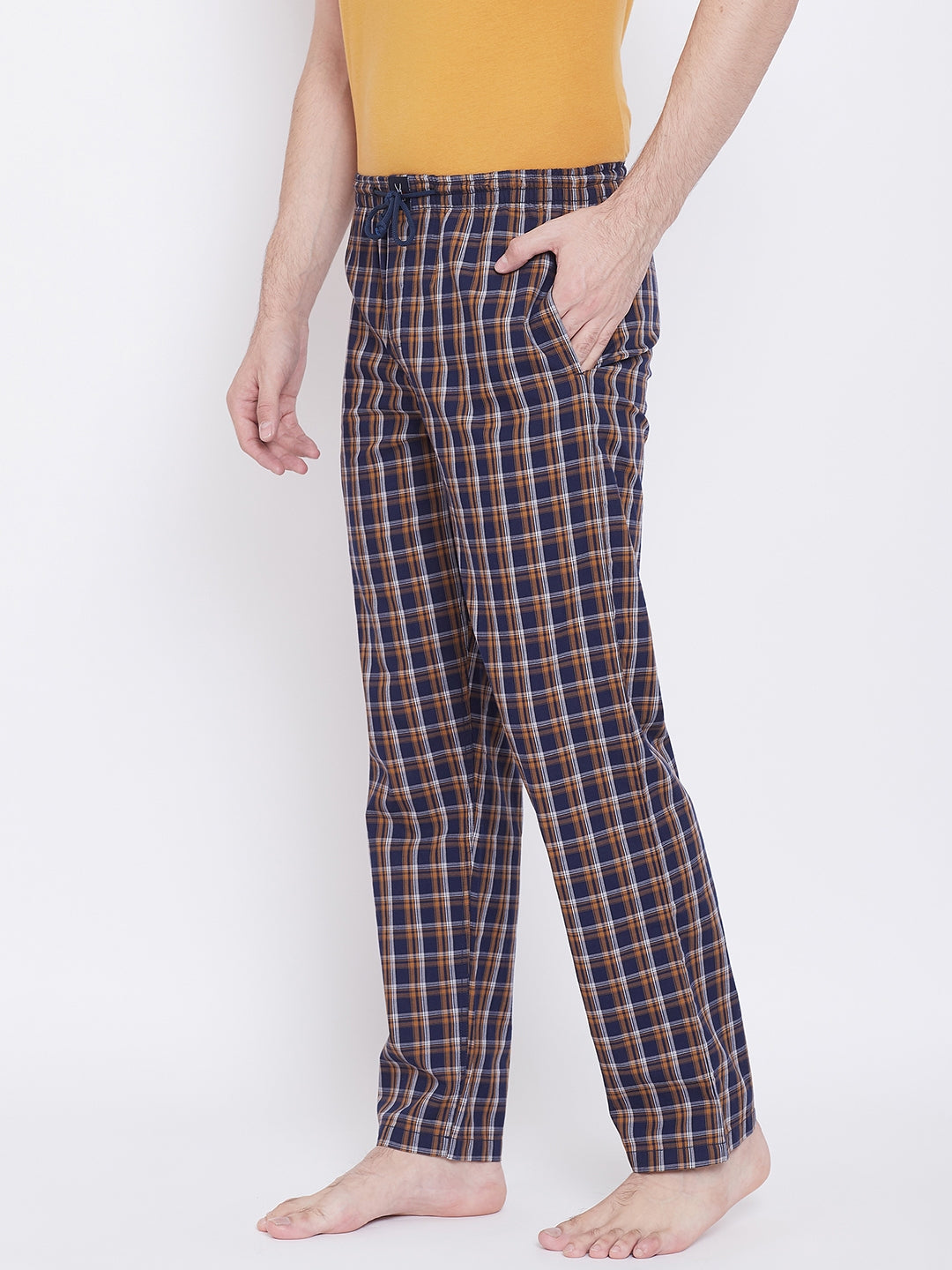 Checked Straight Lounge Pants - Men Lounge Pants