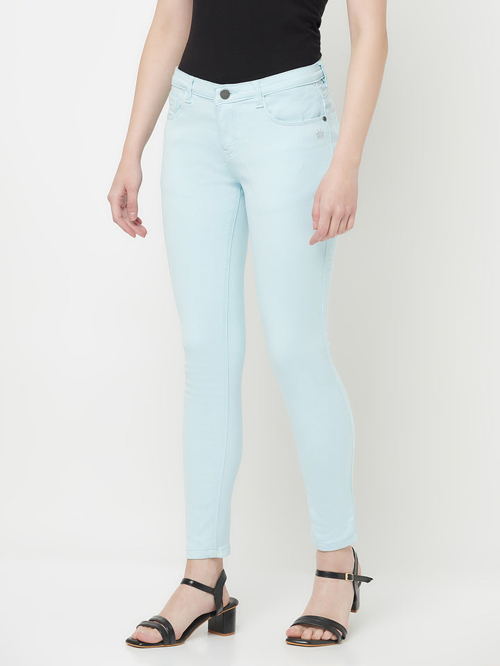 Mint Green Jeans - Women Jeans