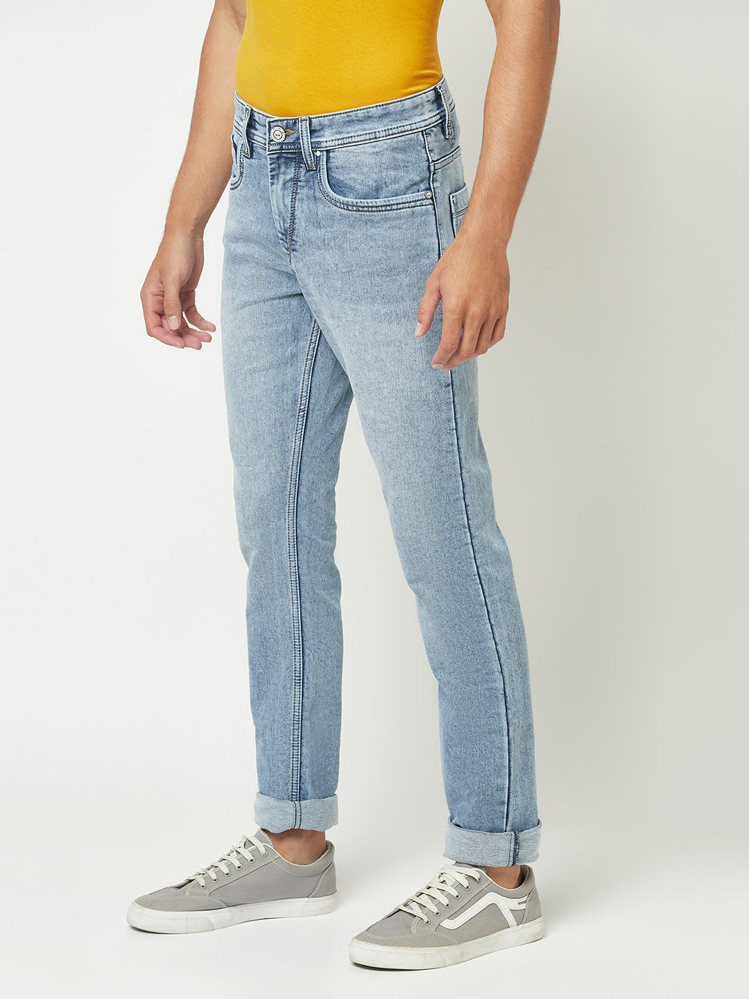  Slim-Fit Light Blue Denims