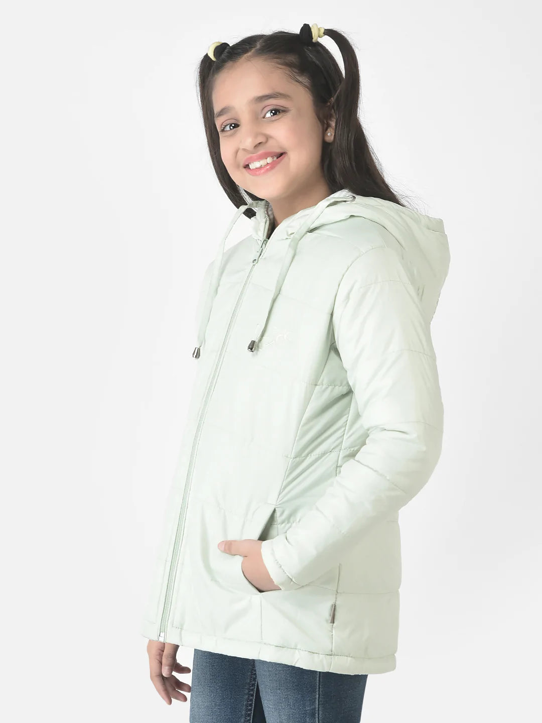  Mint Green A-Line Padded Jacket 