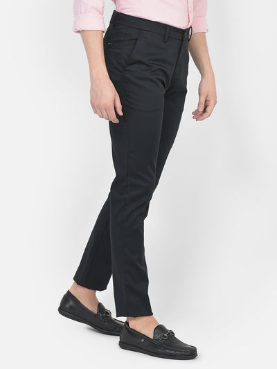   Black Regular Rise Trousers