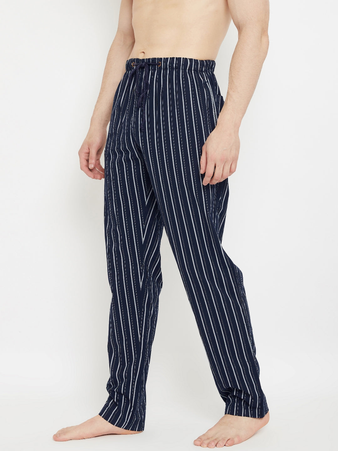 Blue Striped Straight Lounge Pants - Men Lounge Pants
