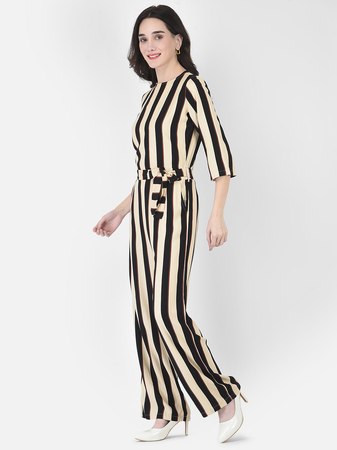 Bee Striped Jumpsuit - Women Dungarees