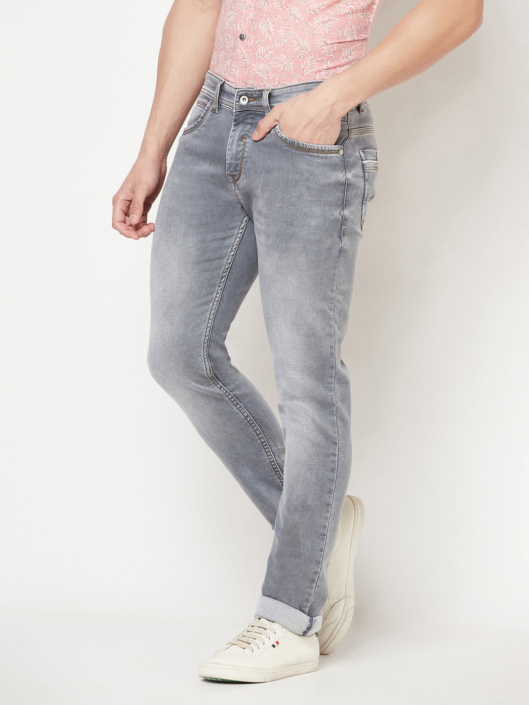 Grey Light Fade Jeans - Men Jeans