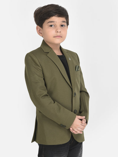 Olive Blazer with 3 Pocket Styling
