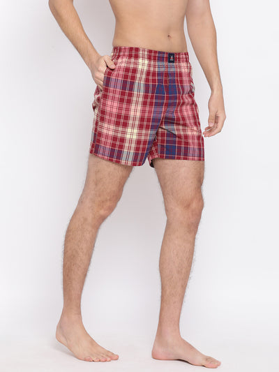 Red Checked boxer - Men Boxers