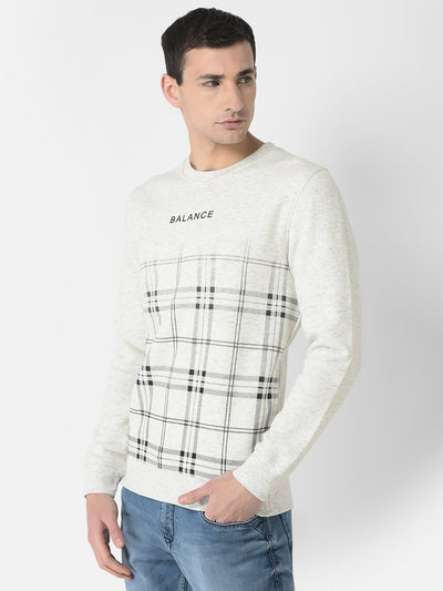  White Balance Checked Sweatshirt