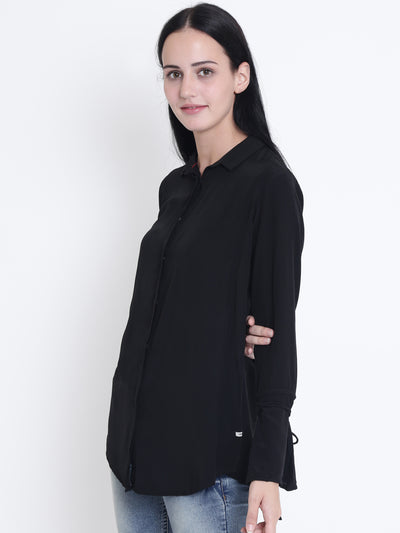 Black Full Sleeves Shirt - Women Shirts