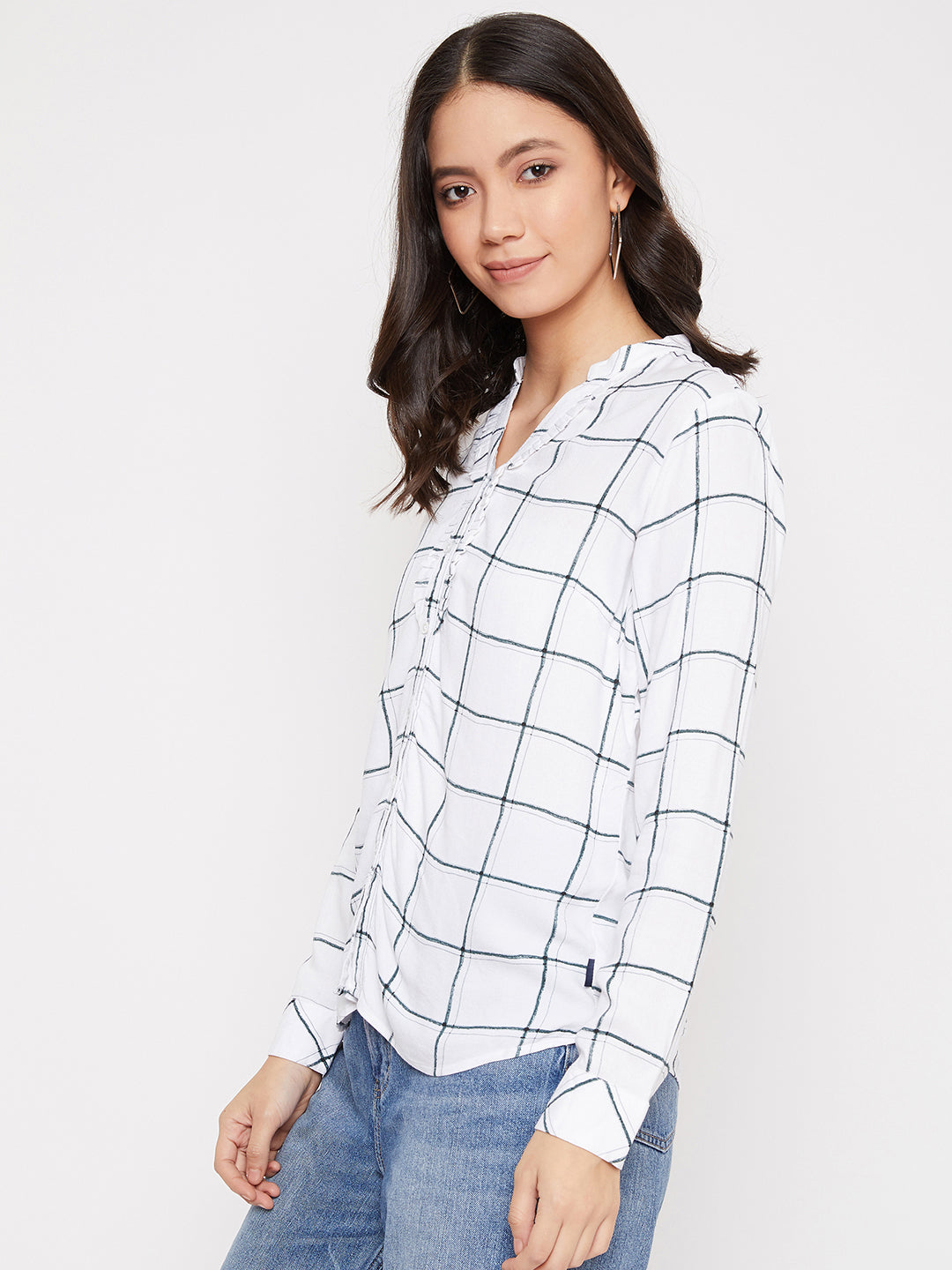 Checked Full Sleeves Casual Shirt - Women Shirts
