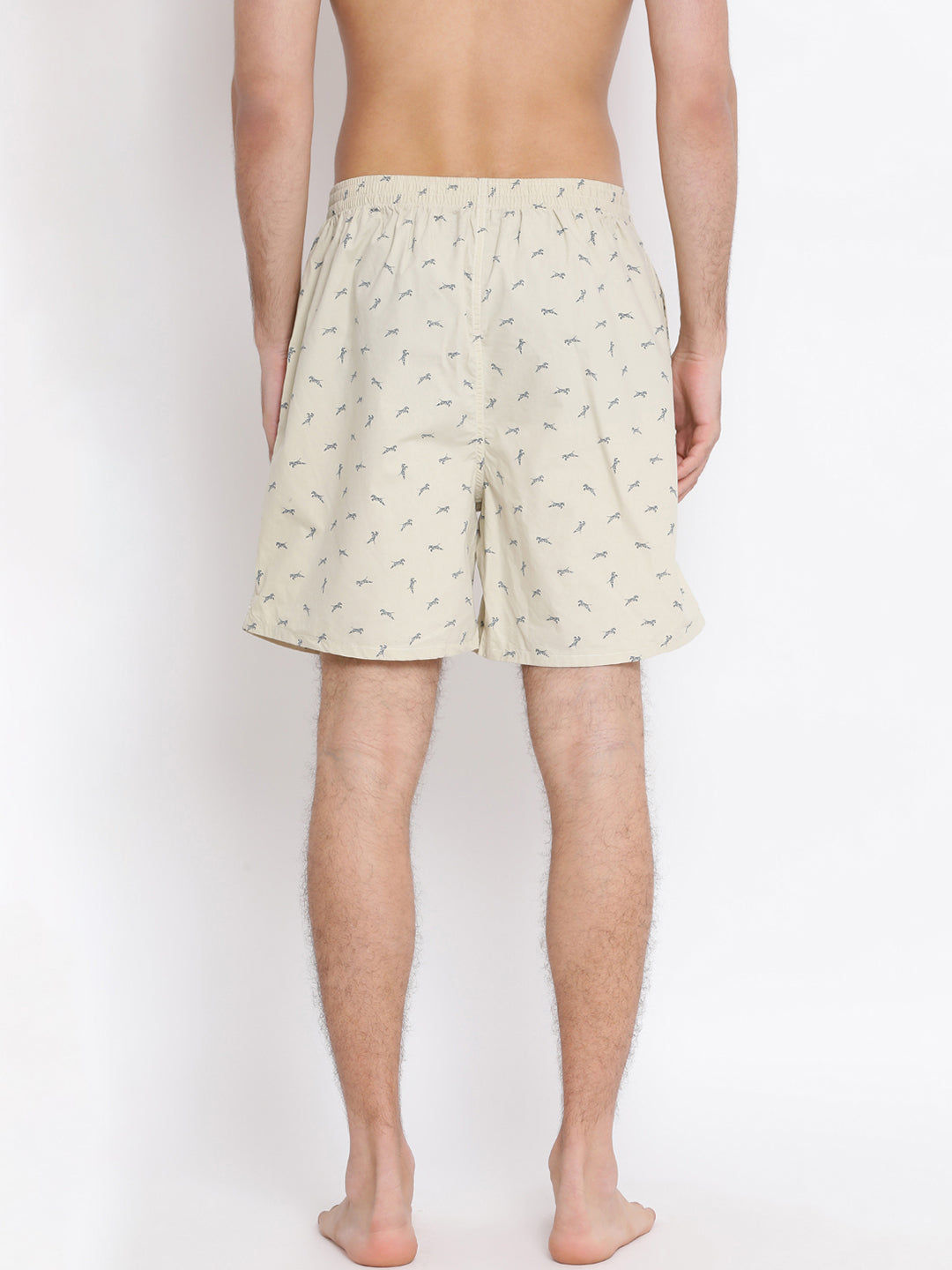 Cream Printed Boxers - Men Boxers