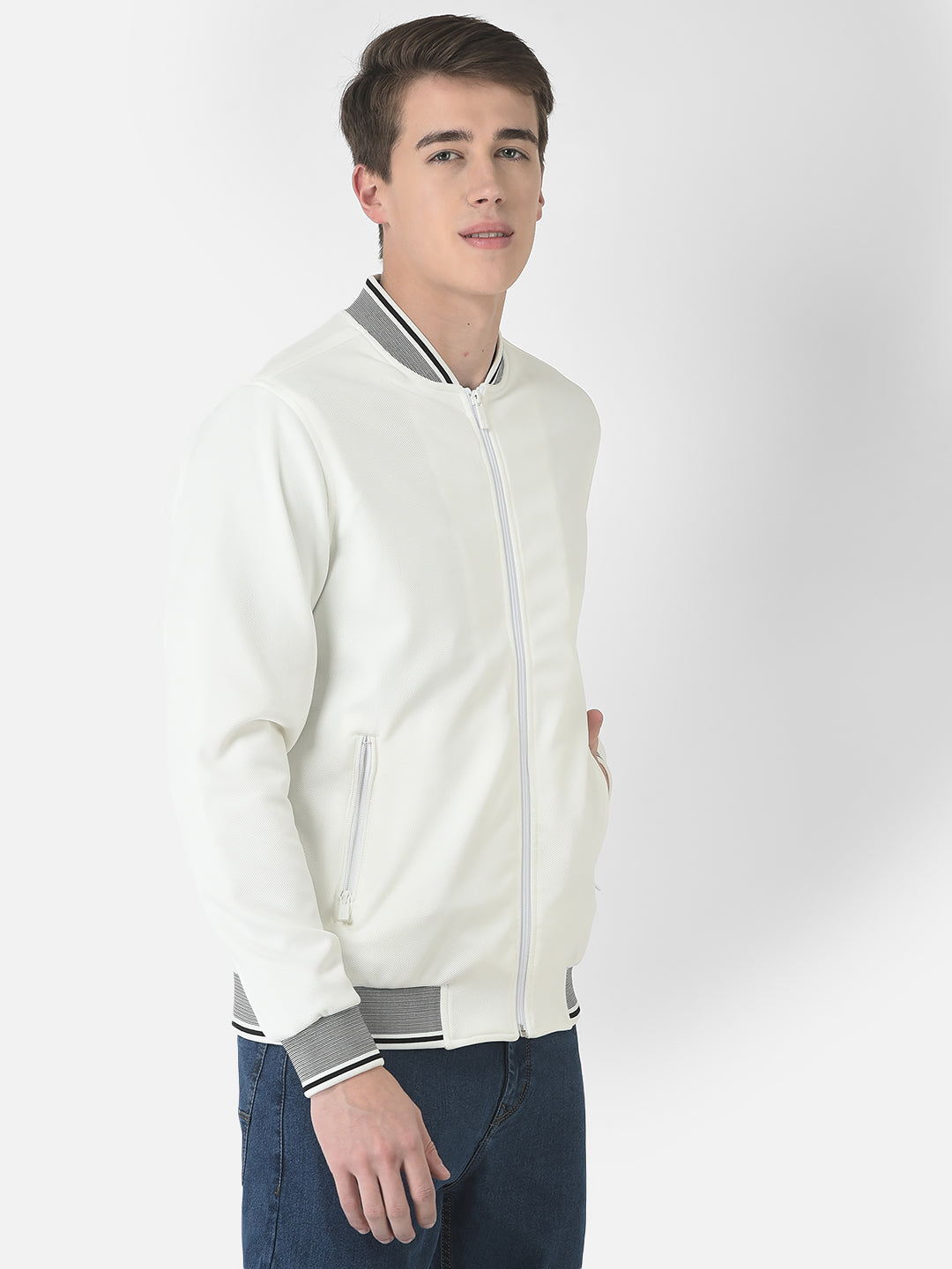  White Bomber Jacket