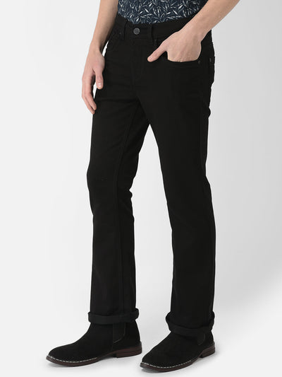  Wide-Legged Black Denims