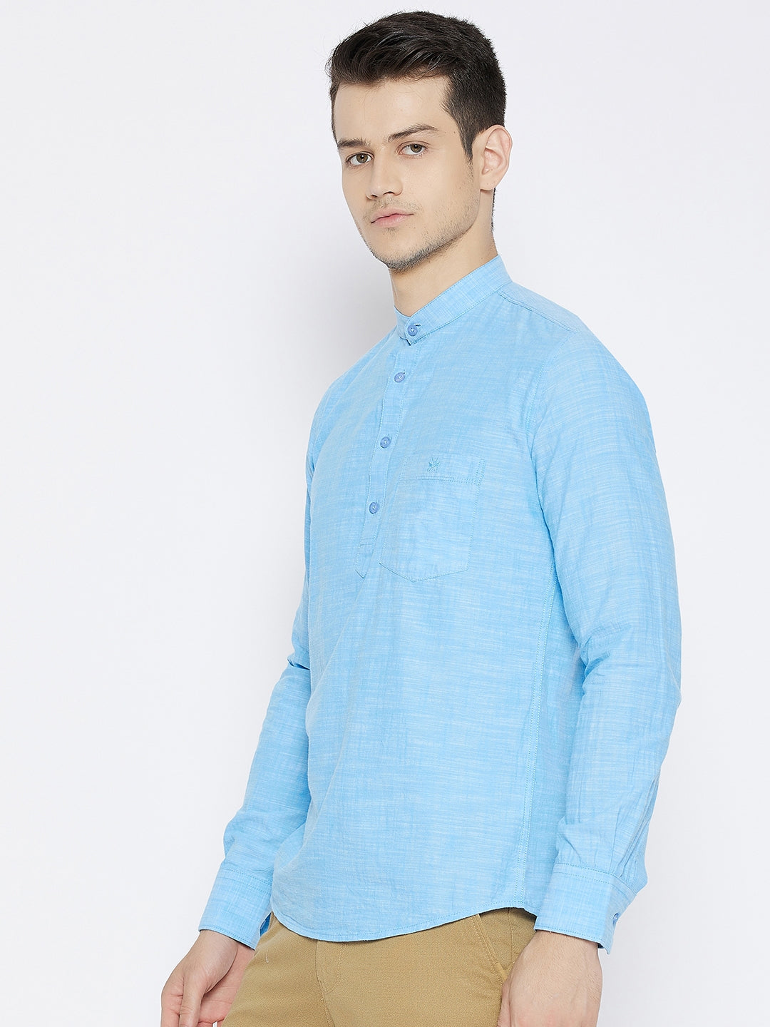 Blue Slim Fit Kurta - Men Kurtas