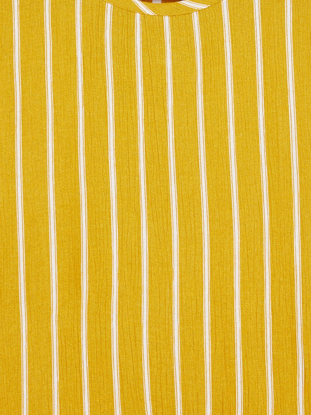 Yellow Striped tie-up Top - Girls Tops