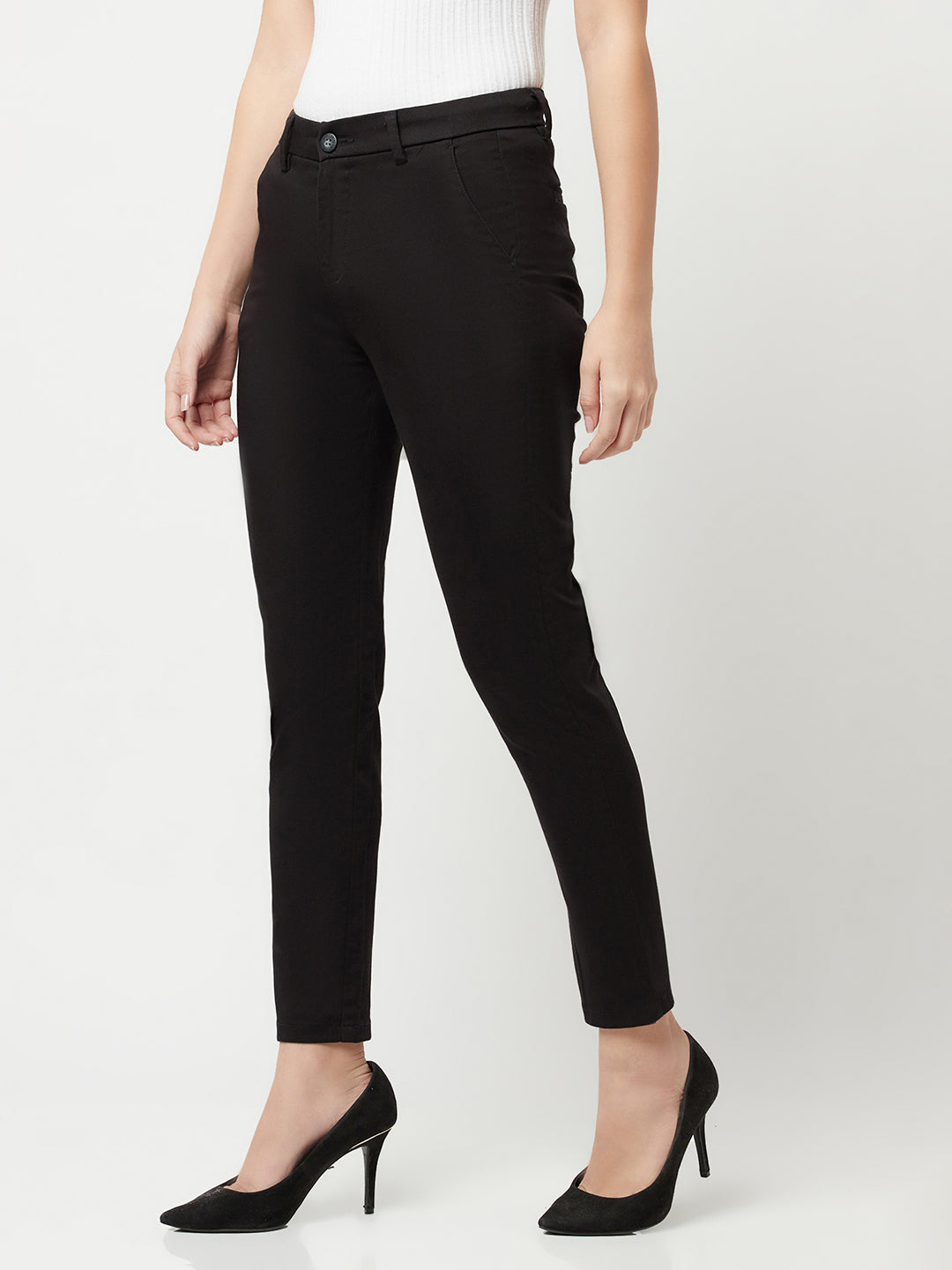 Black Trousers-Women Trousers-Crimsoune Club