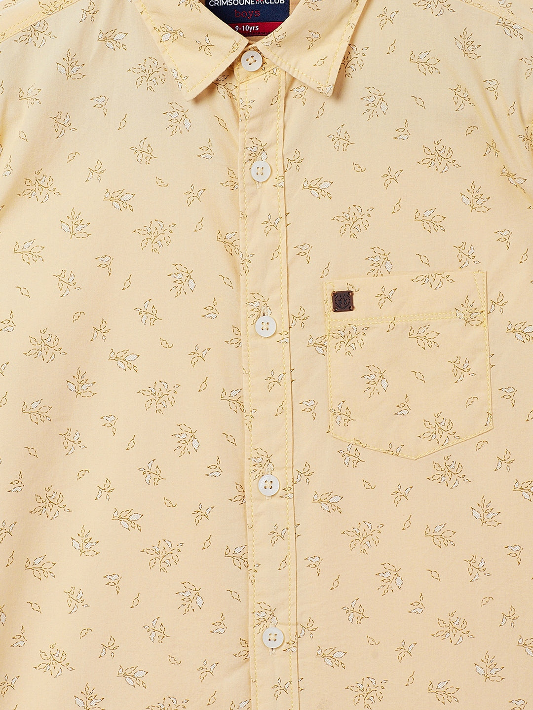 Yellow Printed Casual Shirt - Boys Shirts